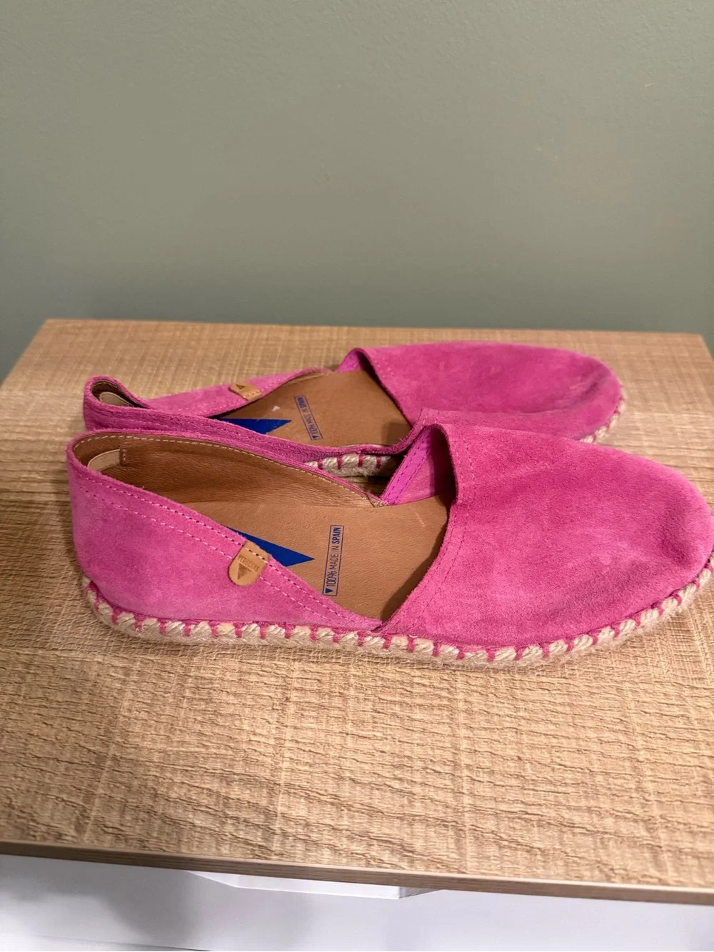 Verbenas Carmen Pink Suede Espadrilles in Size 38 / 7.5